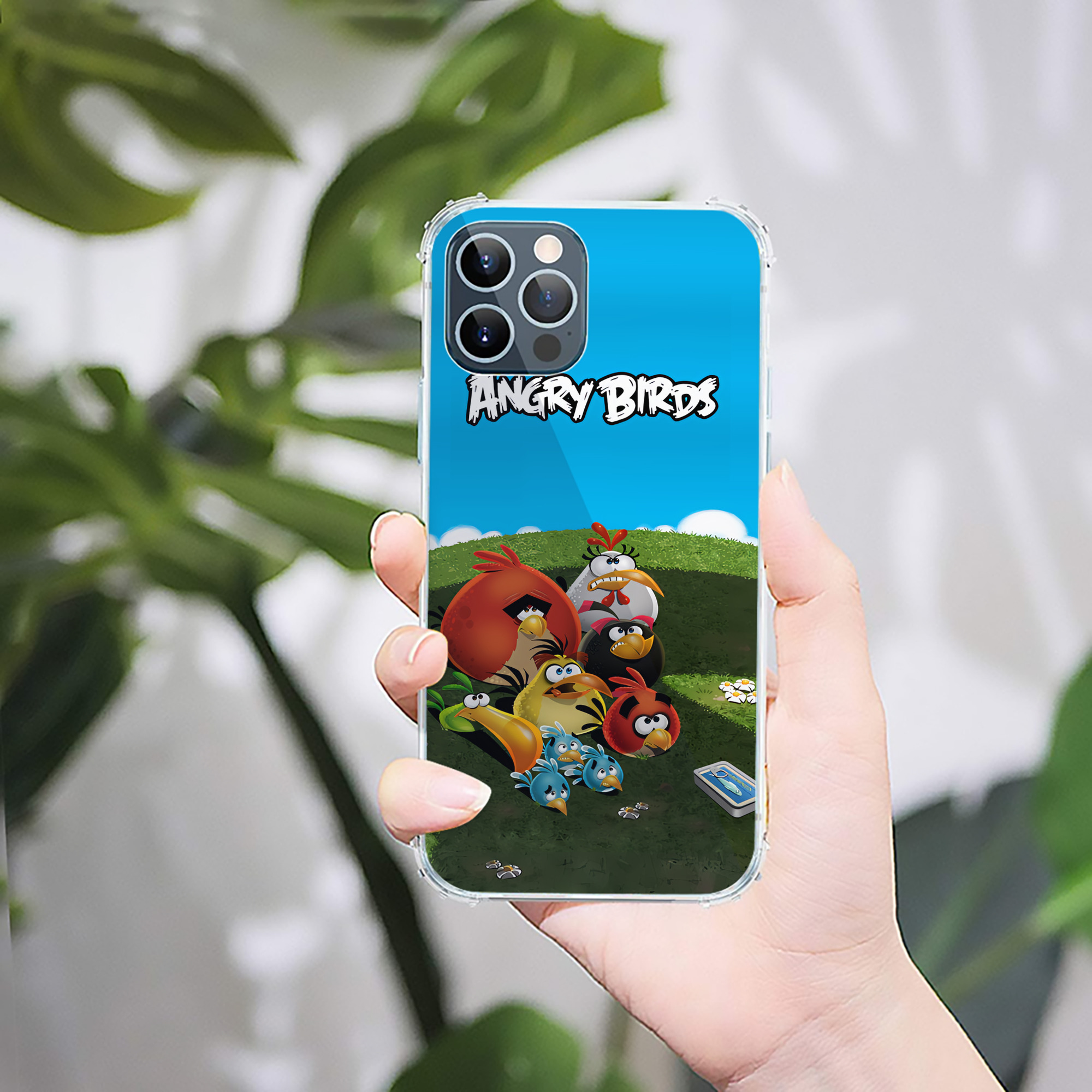 （画像用） Angry Birds アングリーバード 【iPhone 12シリーズ対応】透明スマホケース（クリアソフトケース）